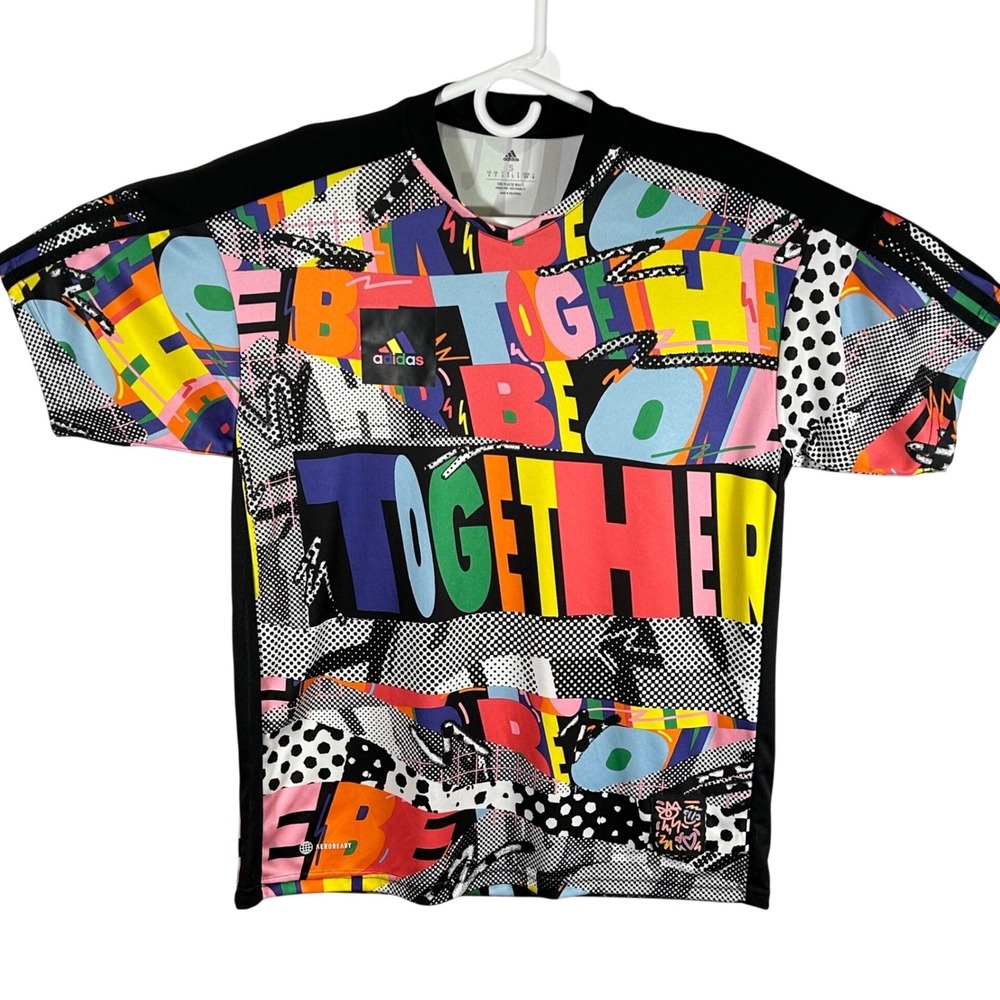 Adidas Shirt Tiro Pride Soccer Jersey Be Together Kris Andrew Men's Size Small